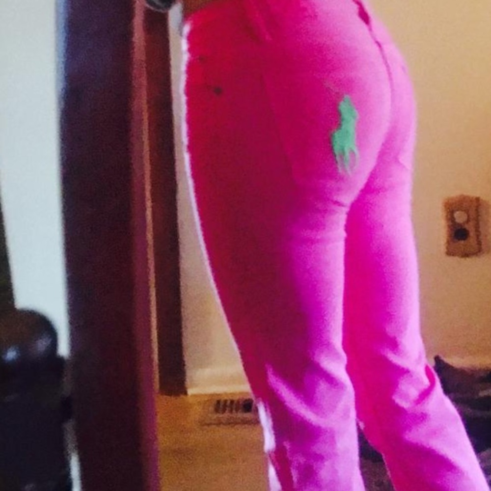 Rare bootcut w/large neon polo insignia pocket - Picture 8 of 8